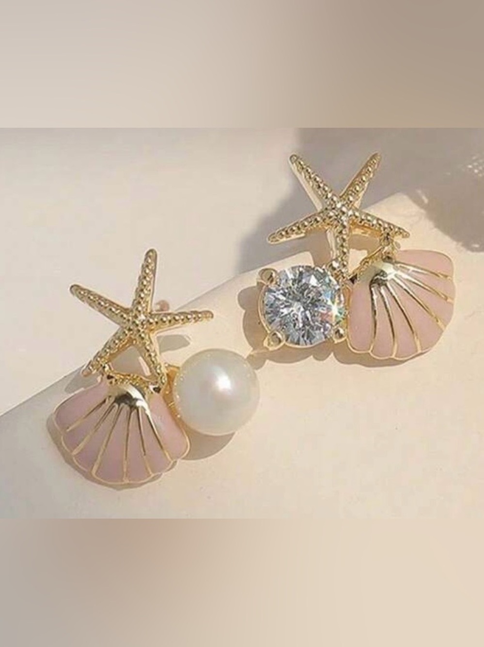 Pink Starfish Earrings